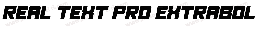 Real Text Pro Extrabold Italic字体转换
